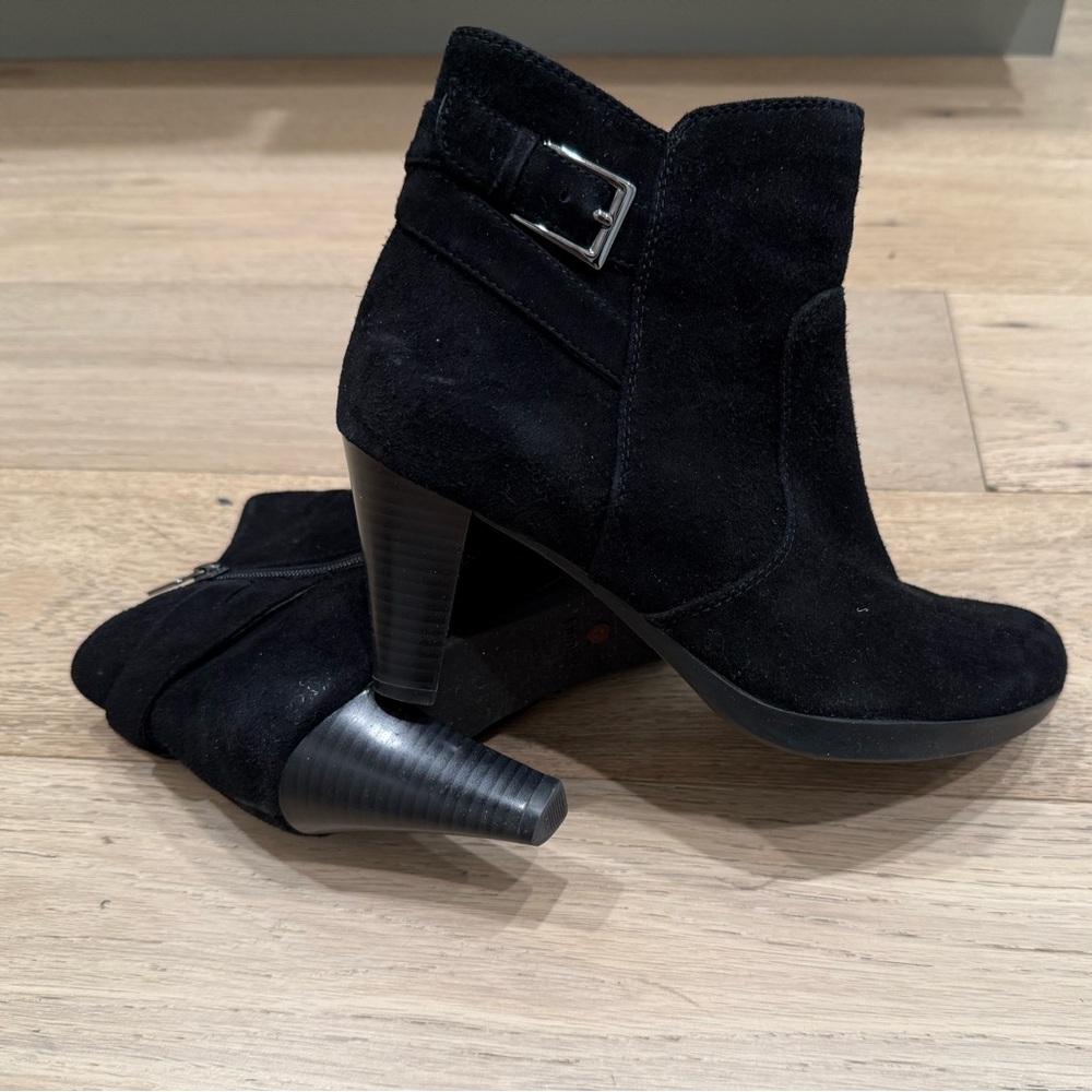 Blondo Black Suede Ankle Boots